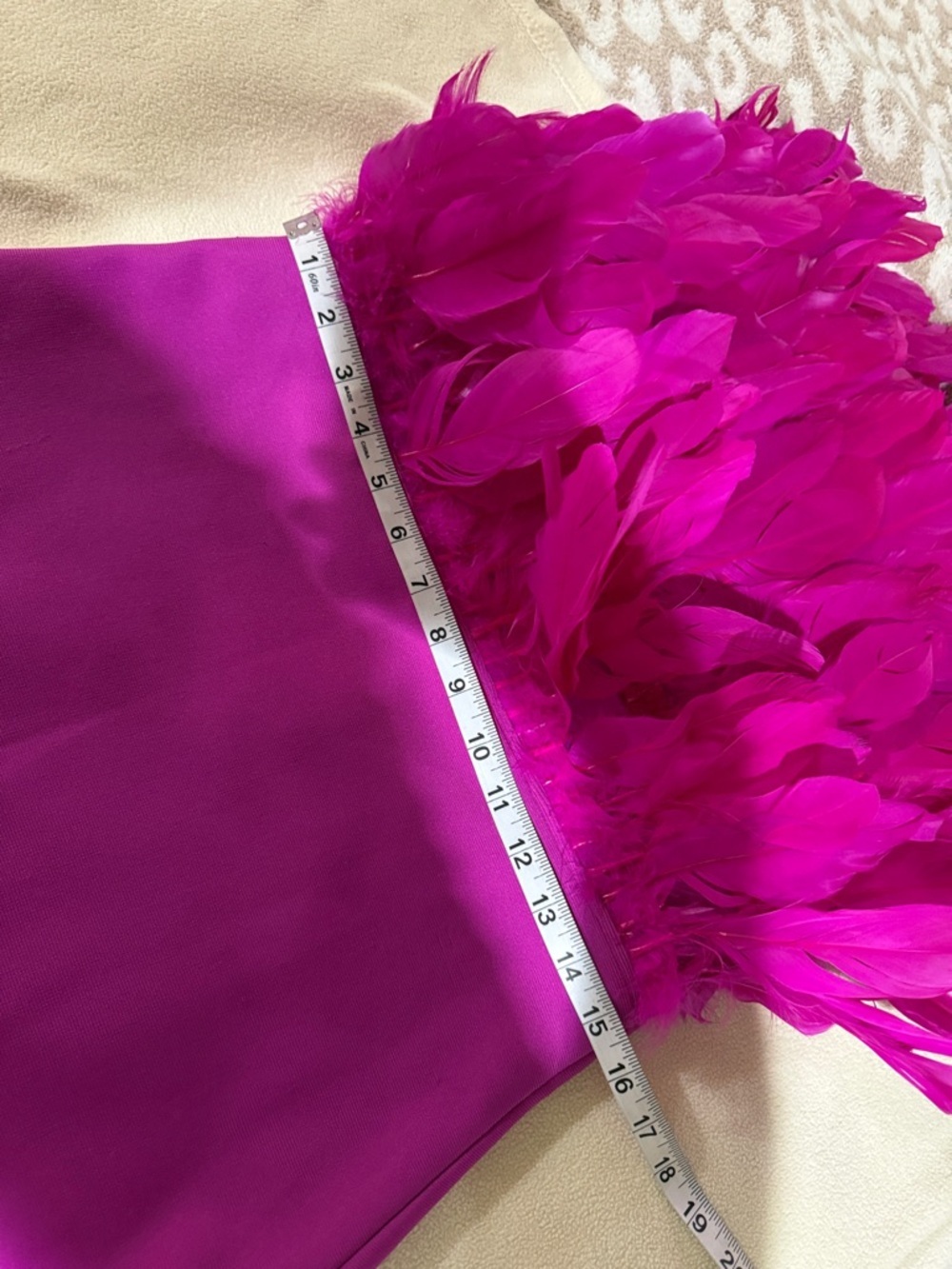 Fashion Nova luxe Hot Pink Feathered Mini Dress bandage Marianna - Picture 7 of 9